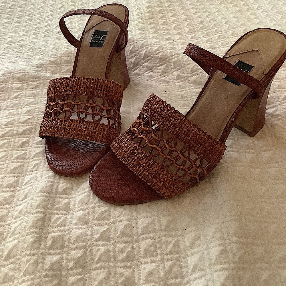Zac Posen Heels New Sade Never Worn Woven open toe size 9